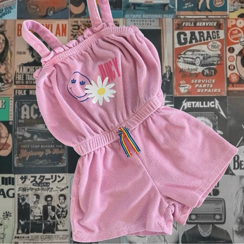 Juicy Couture Pink Smiley Daisy Kids girls Romper 3T